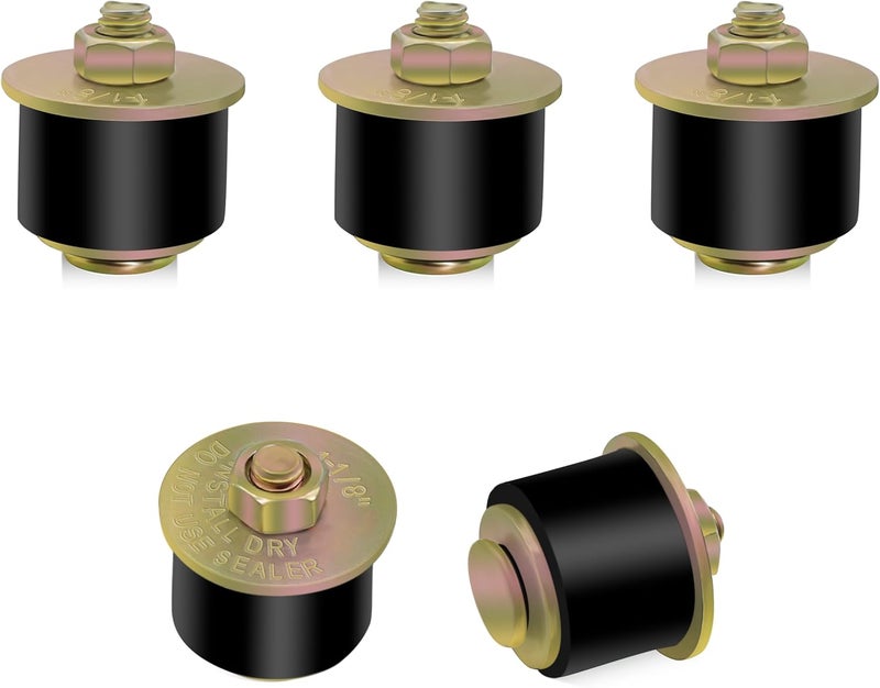 Daptemn 1-1/8" Rubber Expansion Freeze Plugs, 5PCS Automotive Engine Expandable Freeze Rubber Plugs Fit Hole: 1-1/8" to 1-1/4" (28 mm - 31 mm) - Image 1